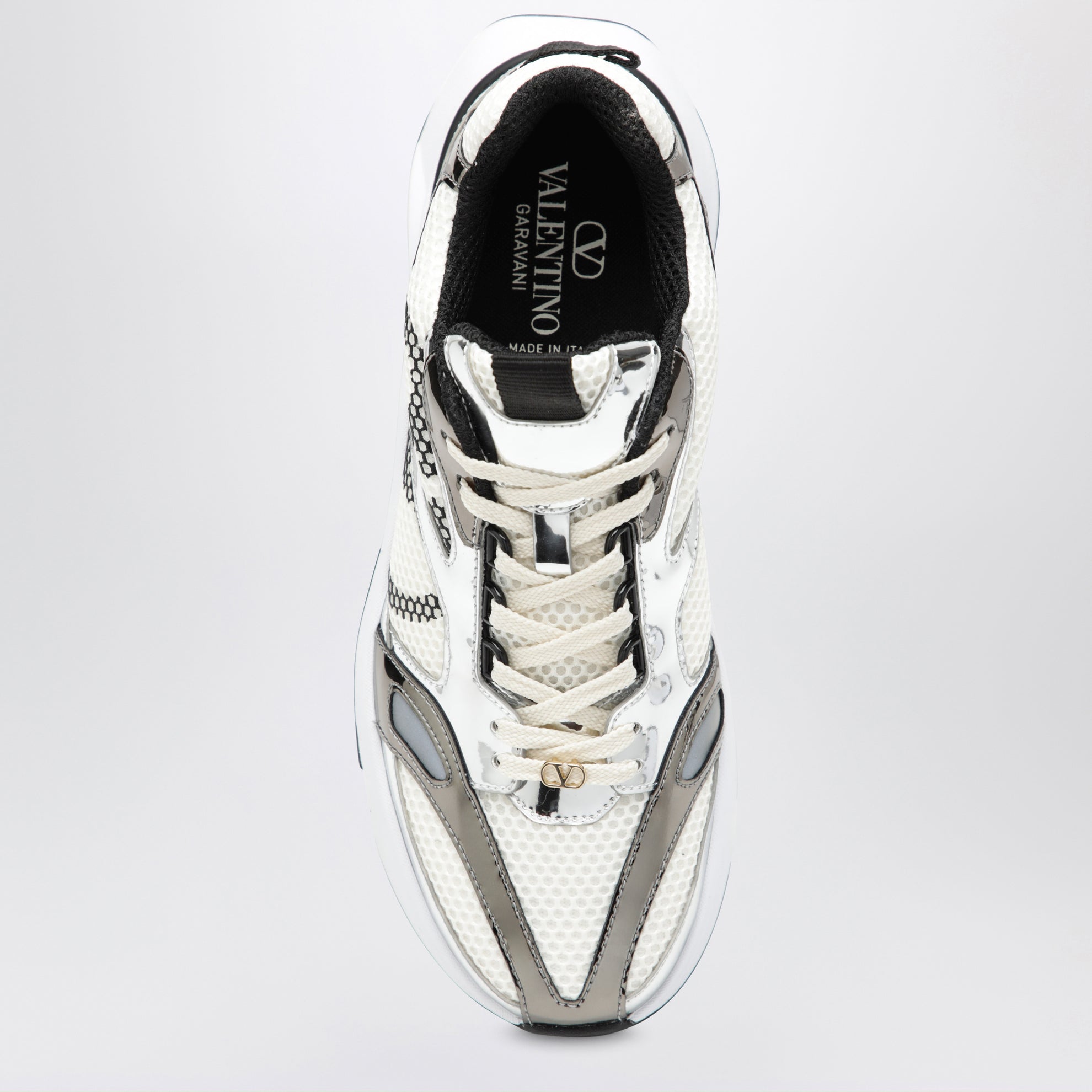 Sneakers Demivee avorio e argento