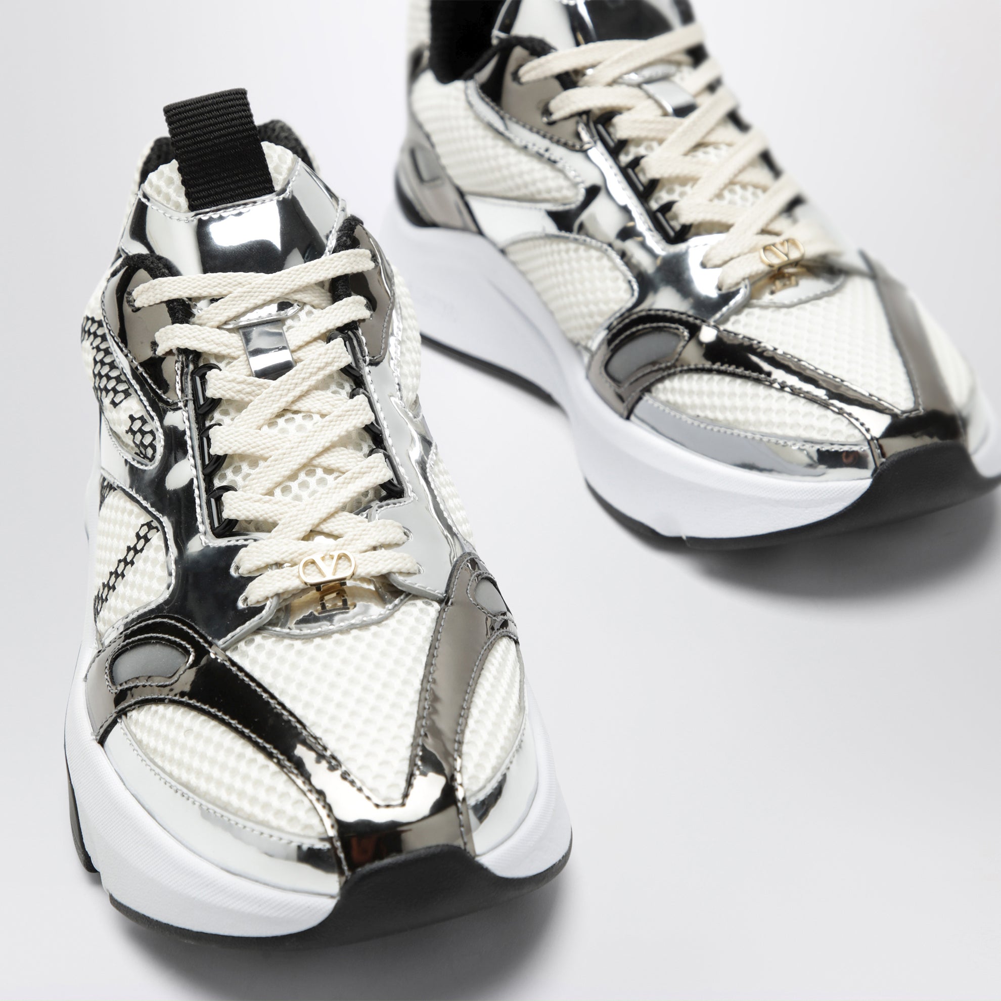 Sneakers Demivee avorio e argento