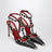 Rockstud Black Leather Slingback Heels