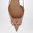 Escarpins slingback VLogo Signature en cuir verni rose cannelle