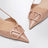 Escarpins slingback VLogo Signature en cuir verni rose cannelle