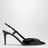 Scarpe slingback nere in pelle verniciata
