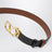 Cintura Vlogo Signature reversibile Nera/Caramel