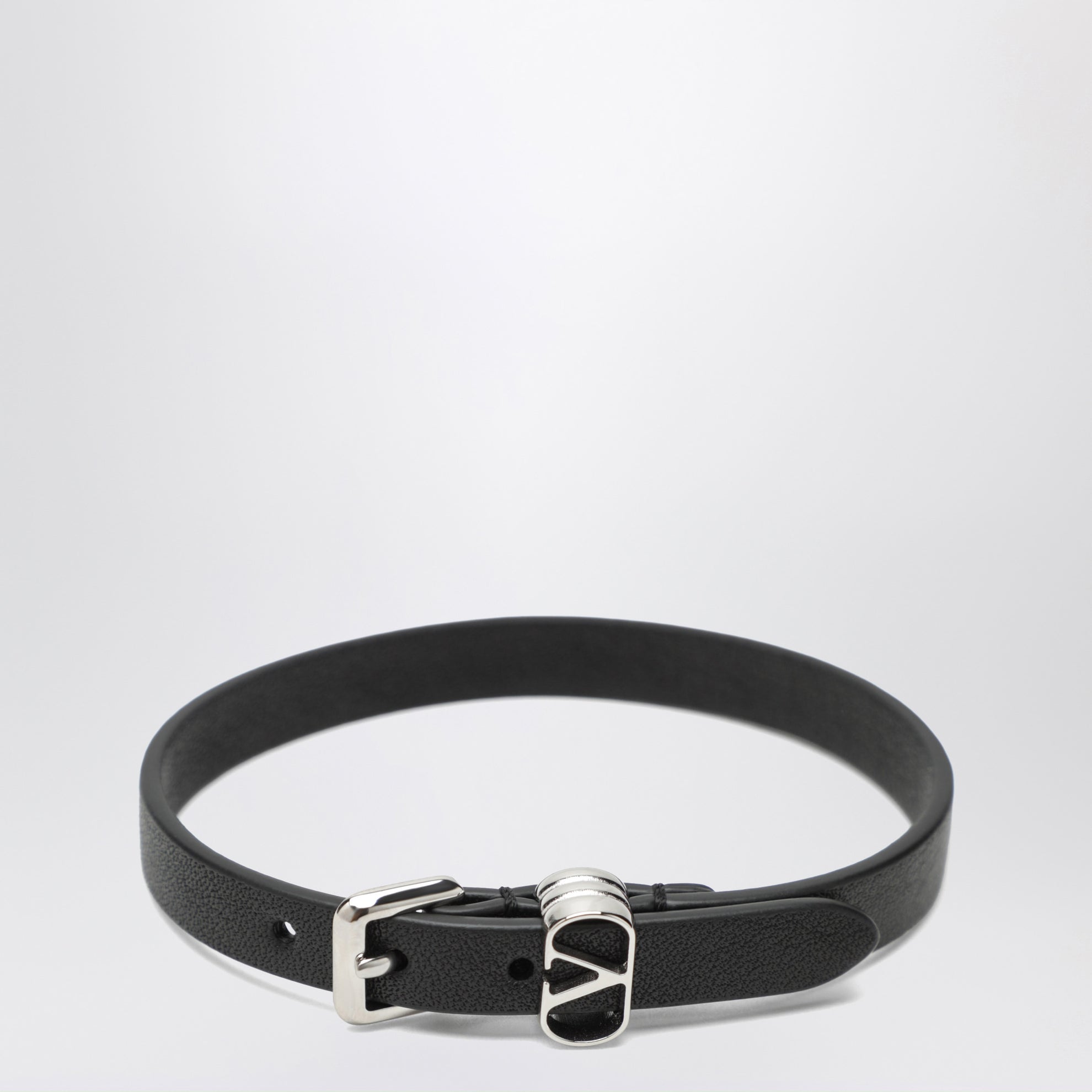 Bracciale VLogo Signature nero in pelle