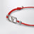Bracciale VLogo Signature rosso con cordino
