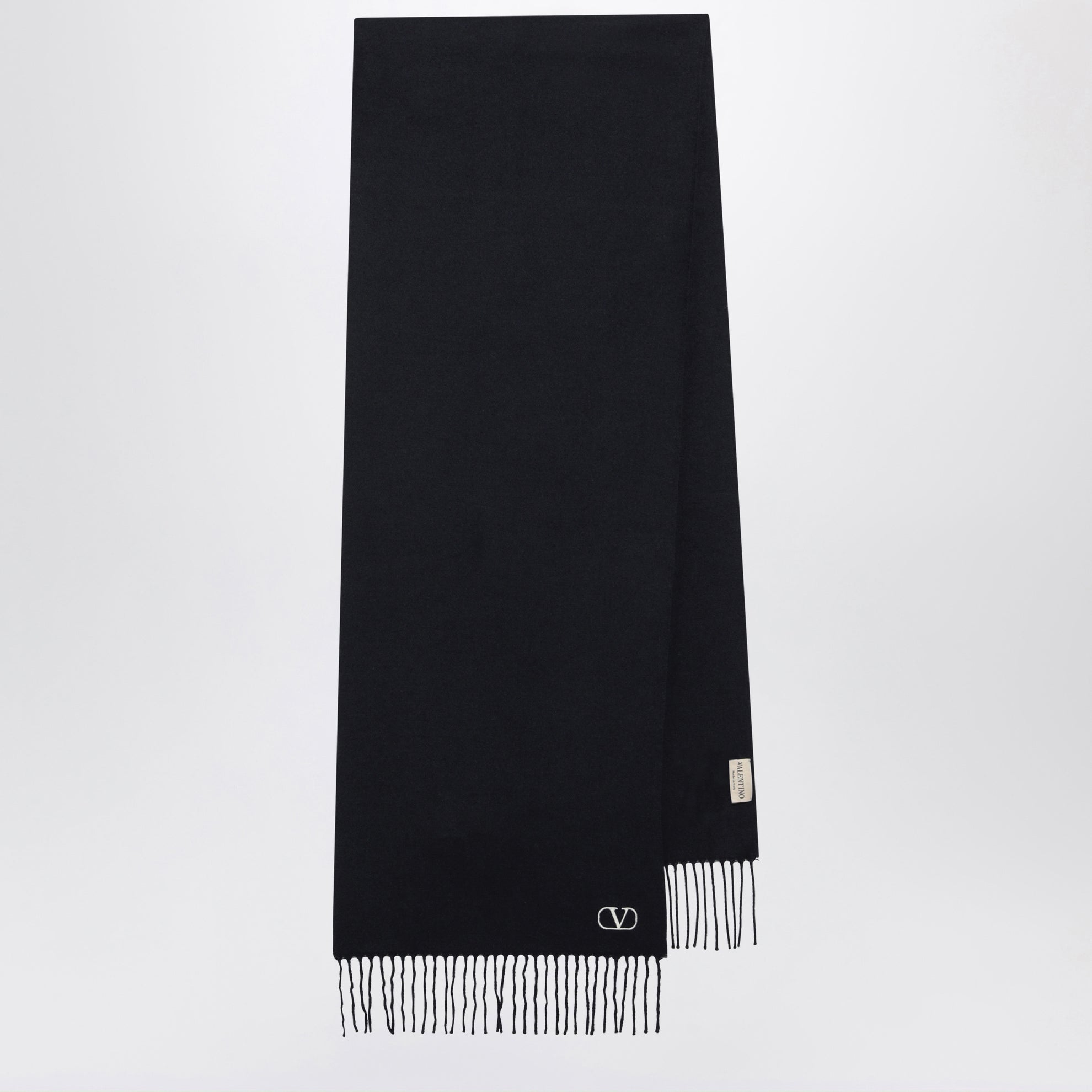Sciarpa blu navy con ricamo Vlogo