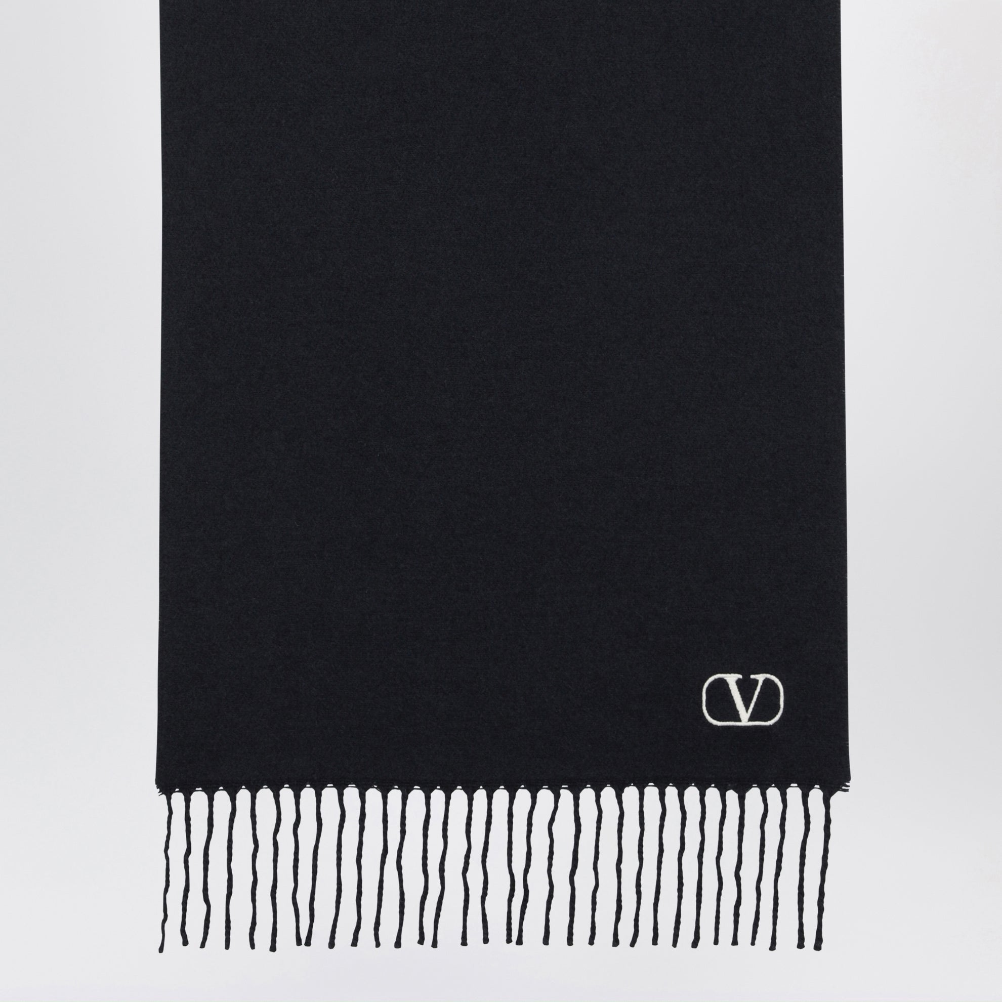Sciarpa blu navy con ricamo Vlogo
