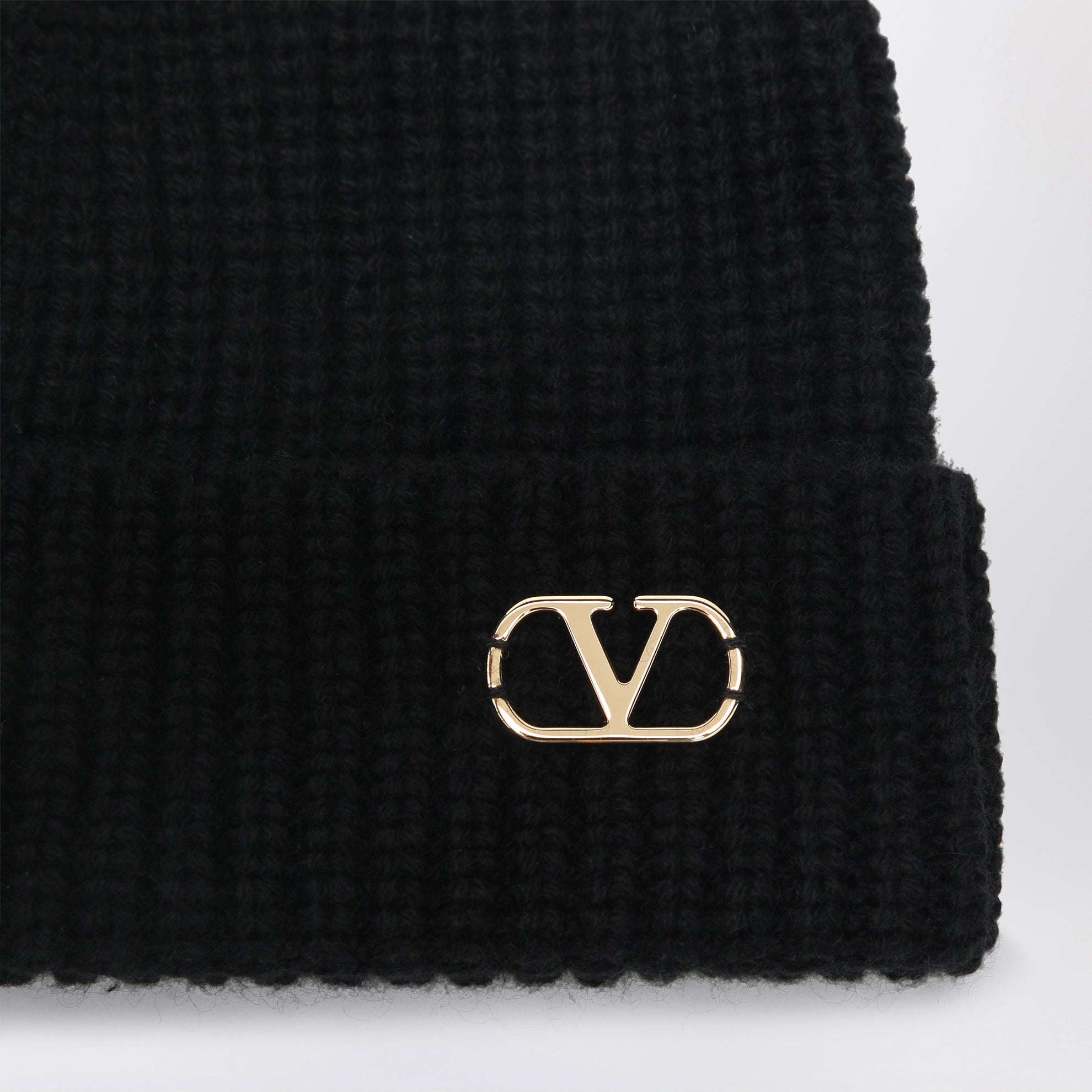 Berretto Vlogo Signature nero in cashmere