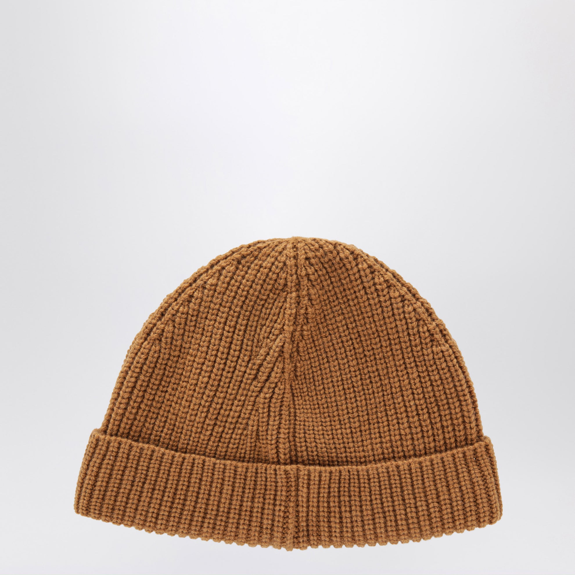 Bonnet Vlogo Signature couleur camel en cachemire