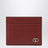 Porte-cartes VLogo Signature en veau grainé rouge