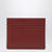 Porte-cartes VLogo Signature en veau grainé rouge
