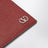 Porte-cartes VLogo Signature en veau grainé rouge