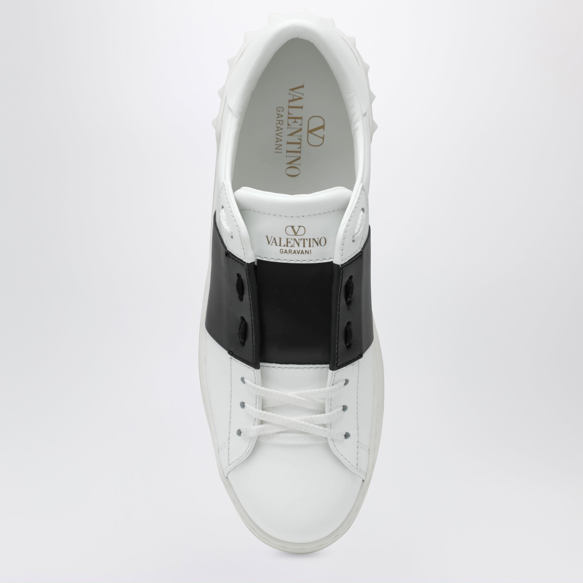 Open-Sneakers in Weiß/Schwarz