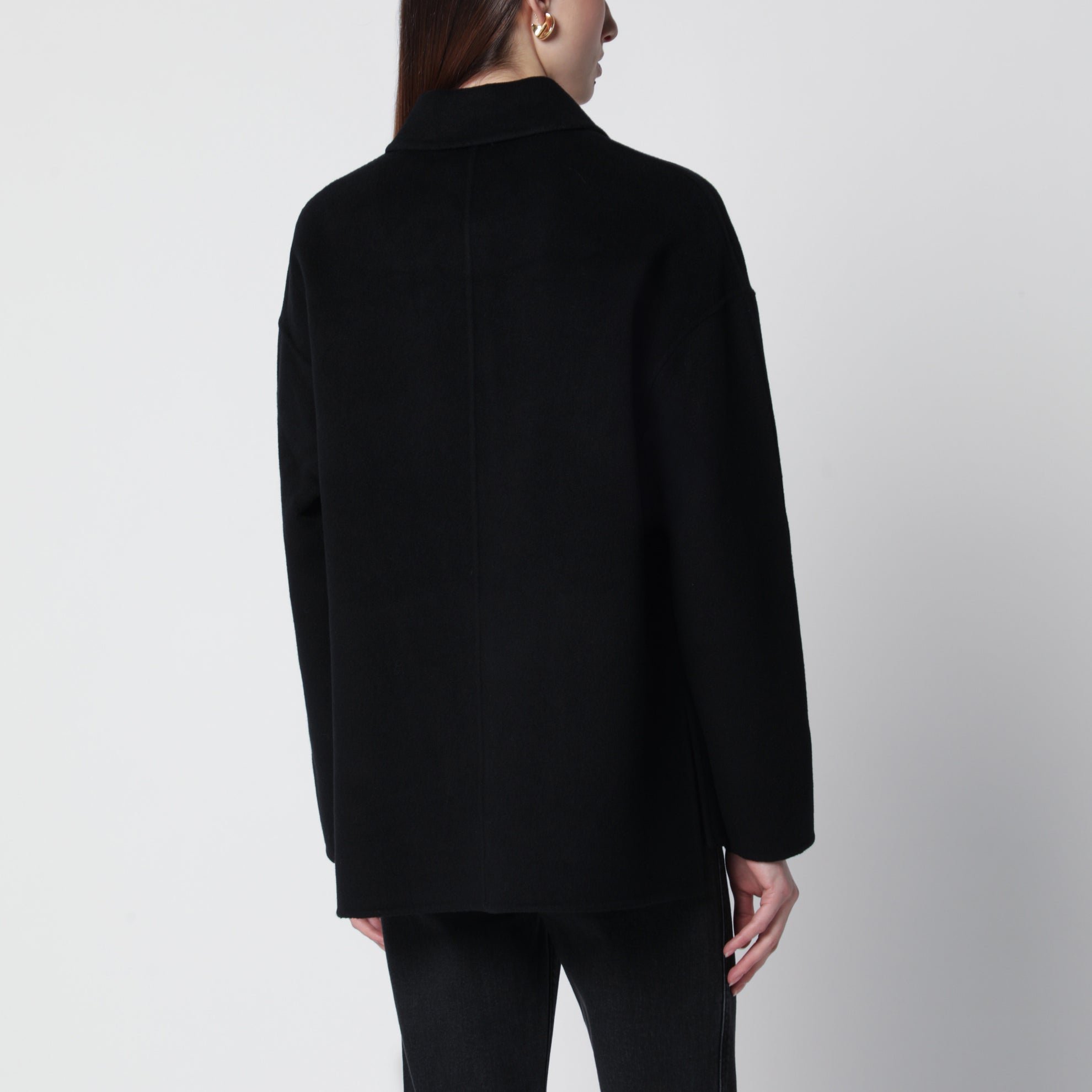 Schwarze Jacke aus Wolle und Kaschmir