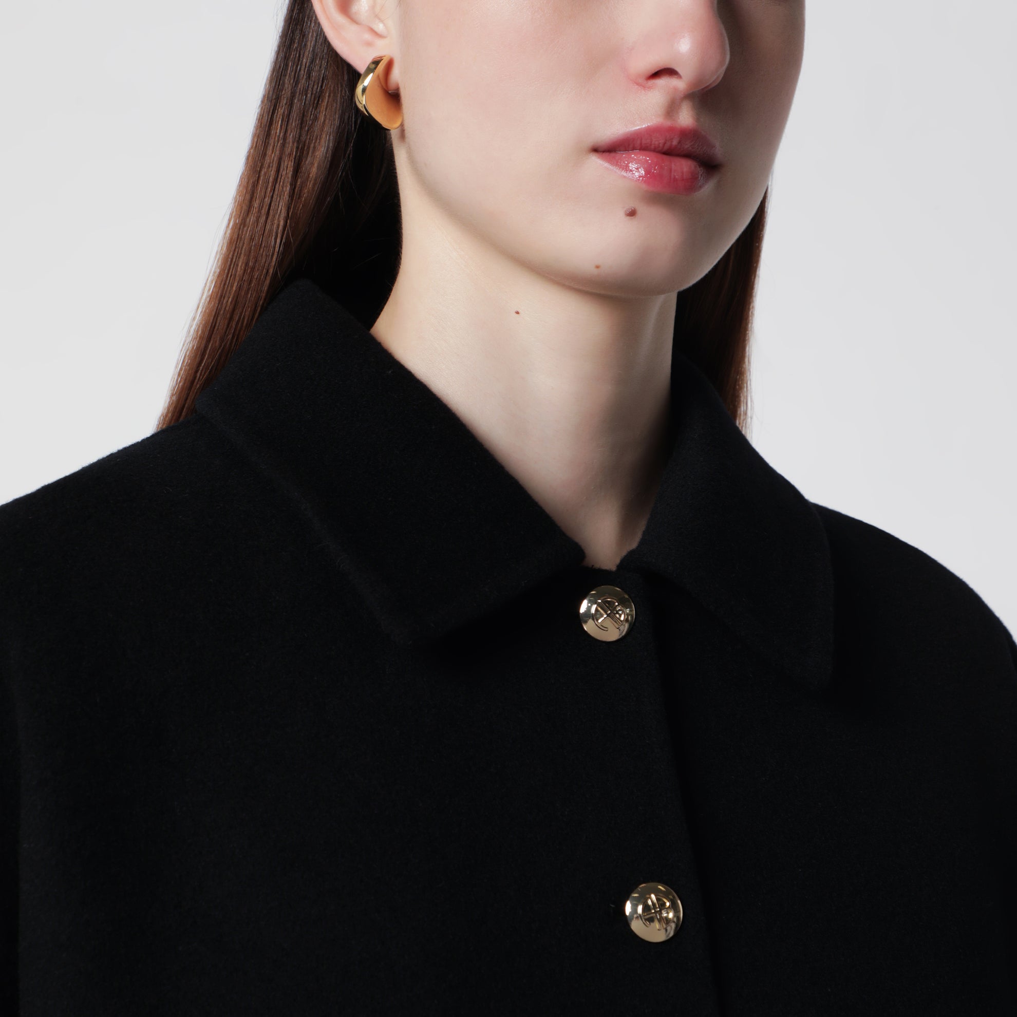 Schwarze Jacke aus Wolle und Kaschmir