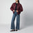 Leon zip-up bomber jacket in burgundy