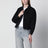 Quincy cropped black denim jacket in cotton