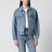 Quincy washed denim jacket in cascade blue