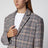 Single-breasted check blazer
