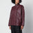 Giacca Sandy color burgundy in pelle martellata