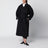 Manteau long trench-coat en coton noir Pascale