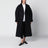 Pascale schwarzer Baumwoll-Maxi-Trenchcoat