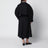Pascale schwarzer Baumwoll-Maxi-Trenchcoat