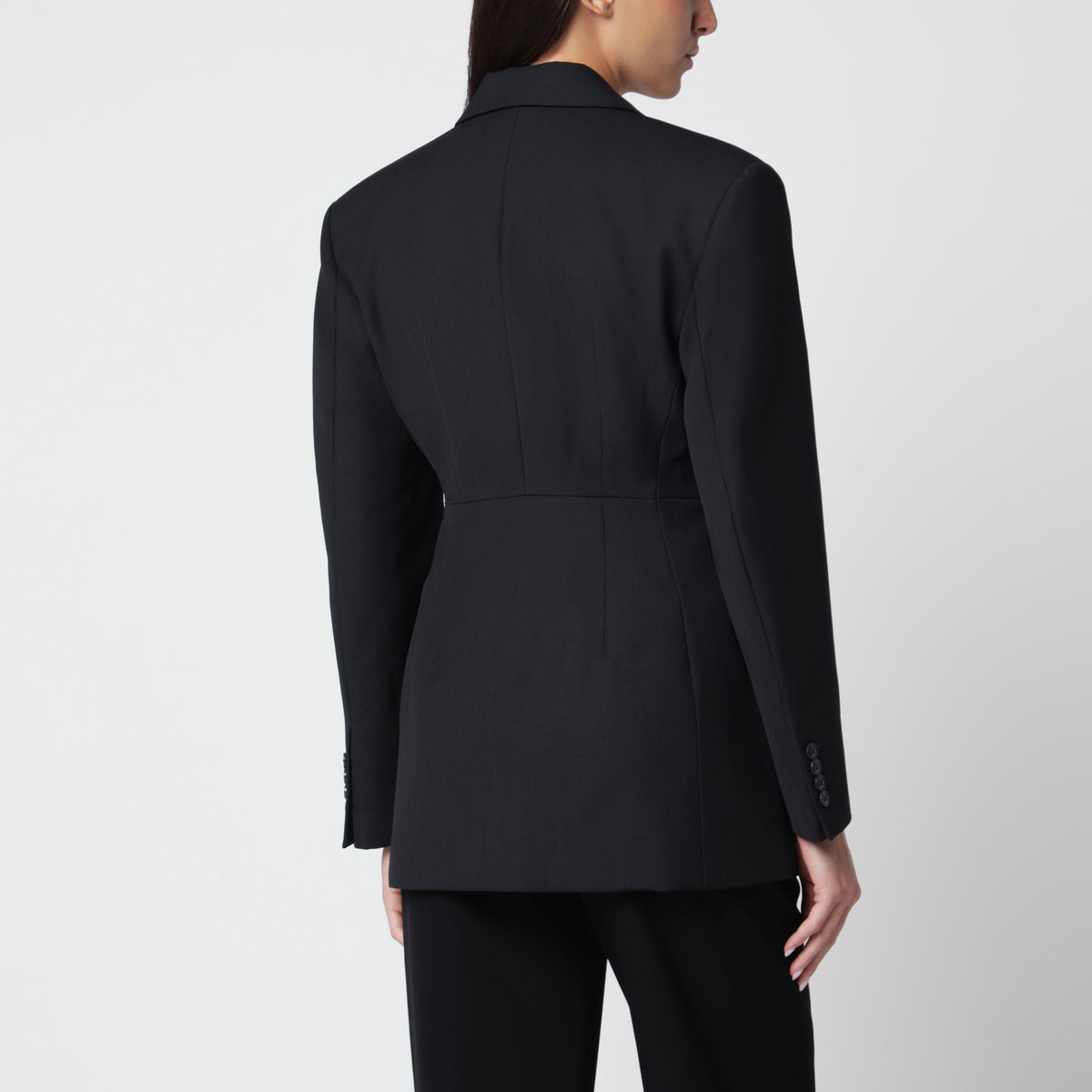 Schwarzer Elga Blazer aus Wollmischung