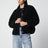 Black shearling-effect jacket