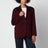 Blazer Quinn bordeaux en mélange de laine et cachemire