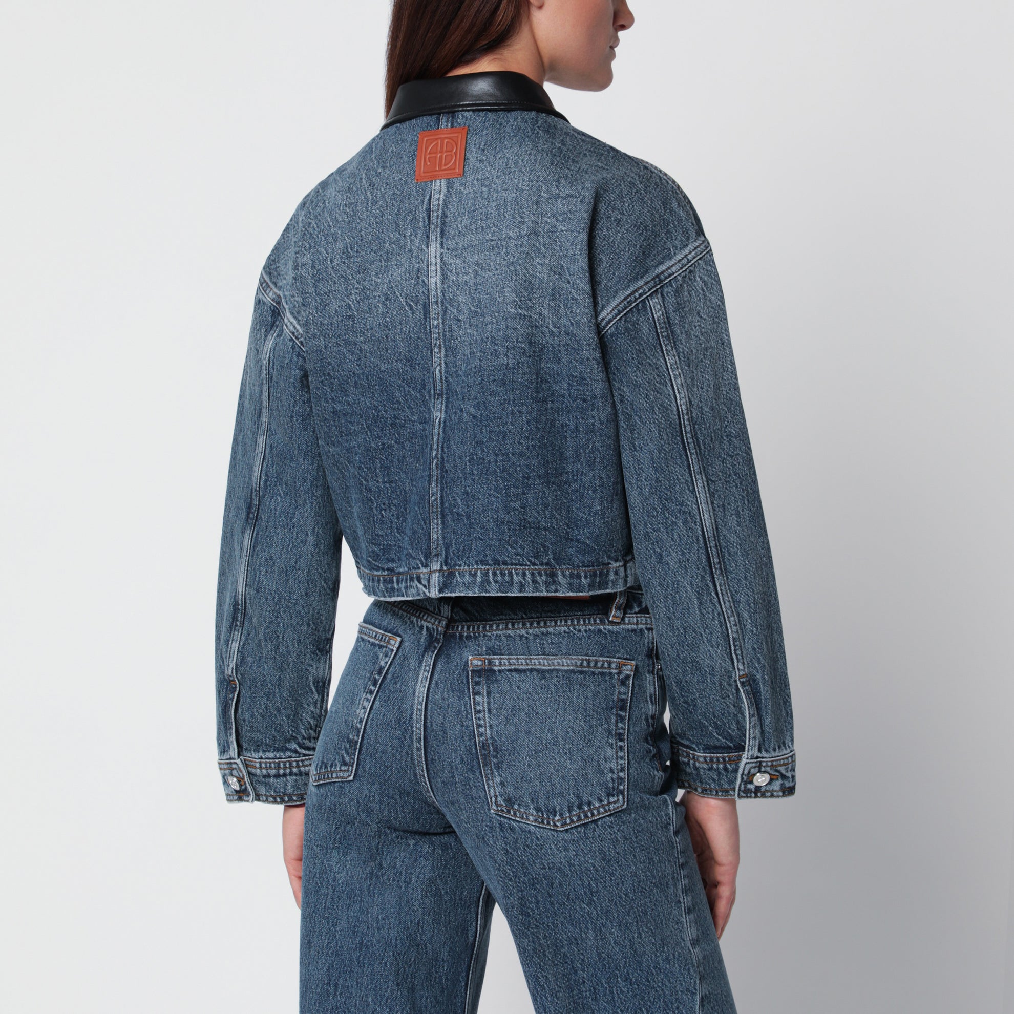 Giacca Yuma in denim blu slavato