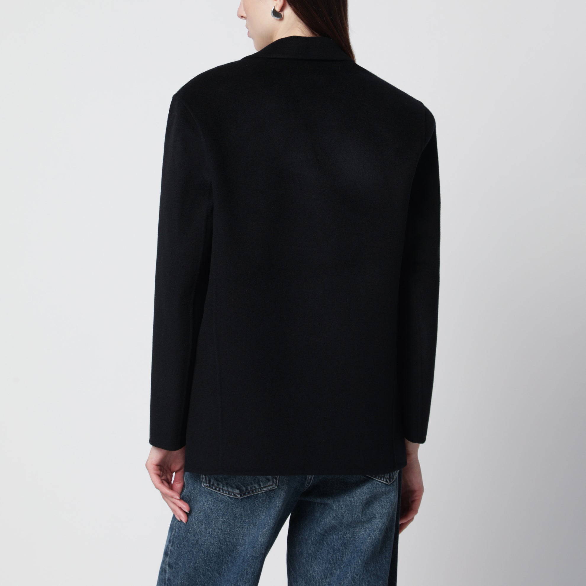Blazer Quinn oversize in lana e cashmere nero