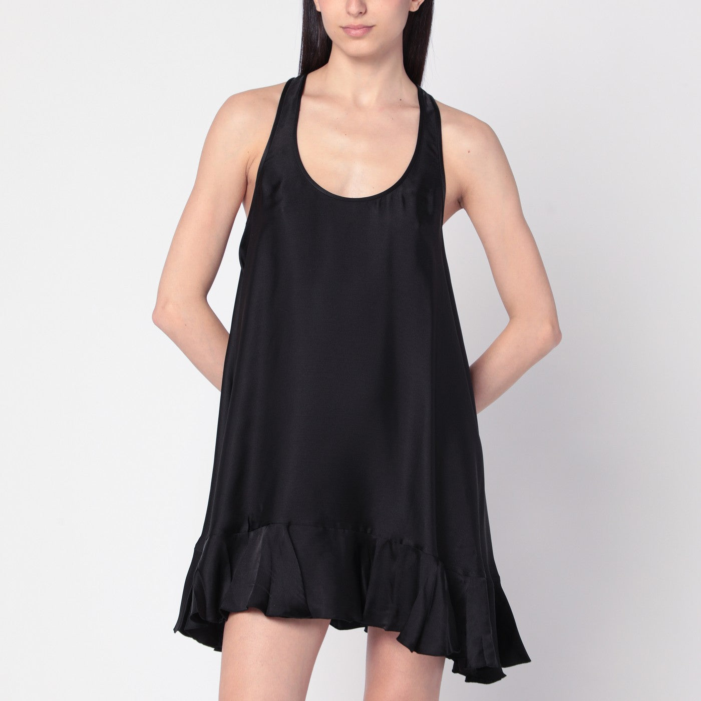 Abito Lilith nero in misto seta