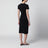 Vida midi dress in stretch jersey black