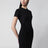 Vida midi dress in stretch jersey black