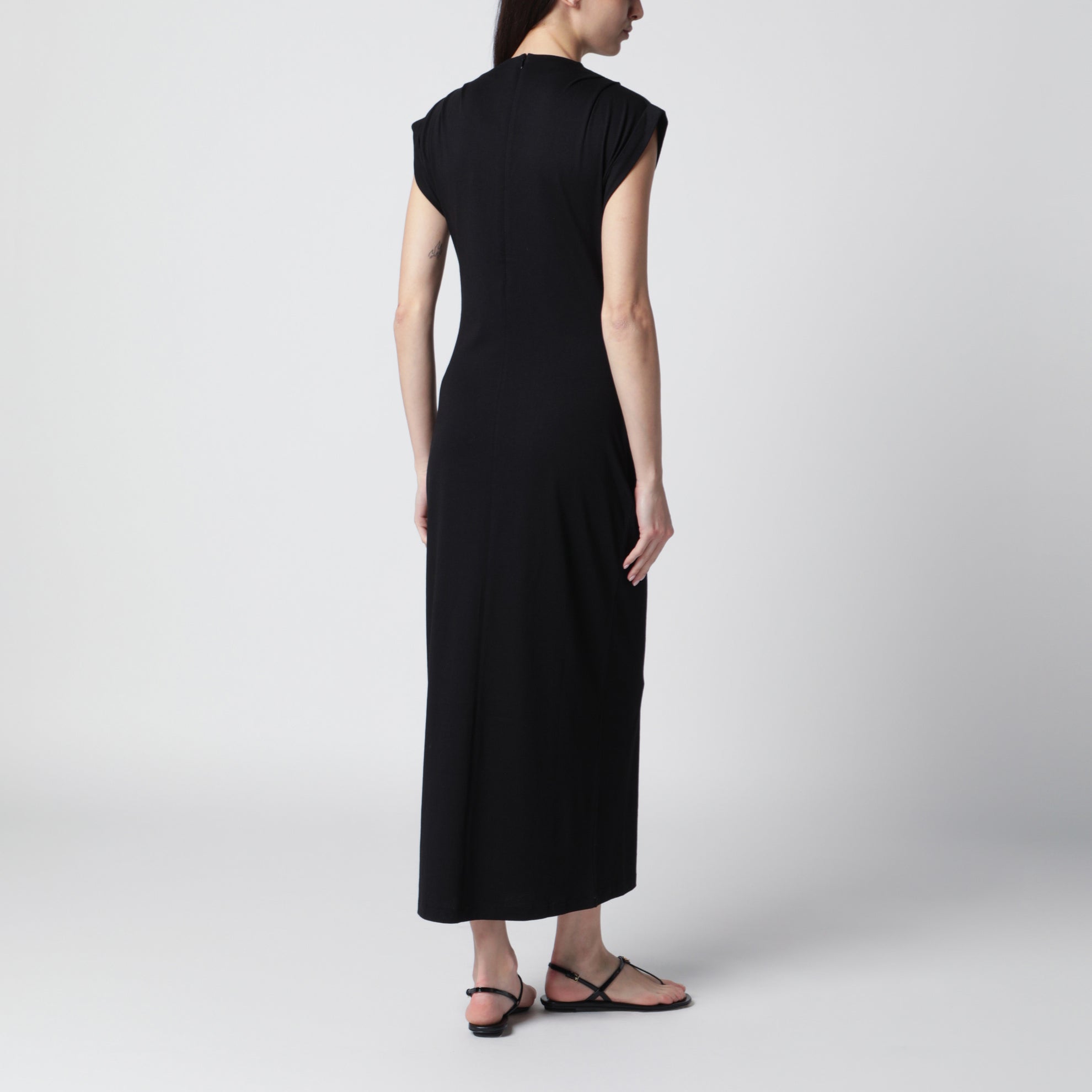 Alix black cotton-blend dress