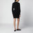 Schwarzes Mini-Strickkleid aus Stretchstrick