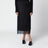 Black Shelby silk satin skirt