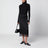 Black Shelby silk satin skirt