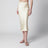 Bar midi skirt in butter-colored silk