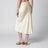 Bar midi skirt in butter-colored silk