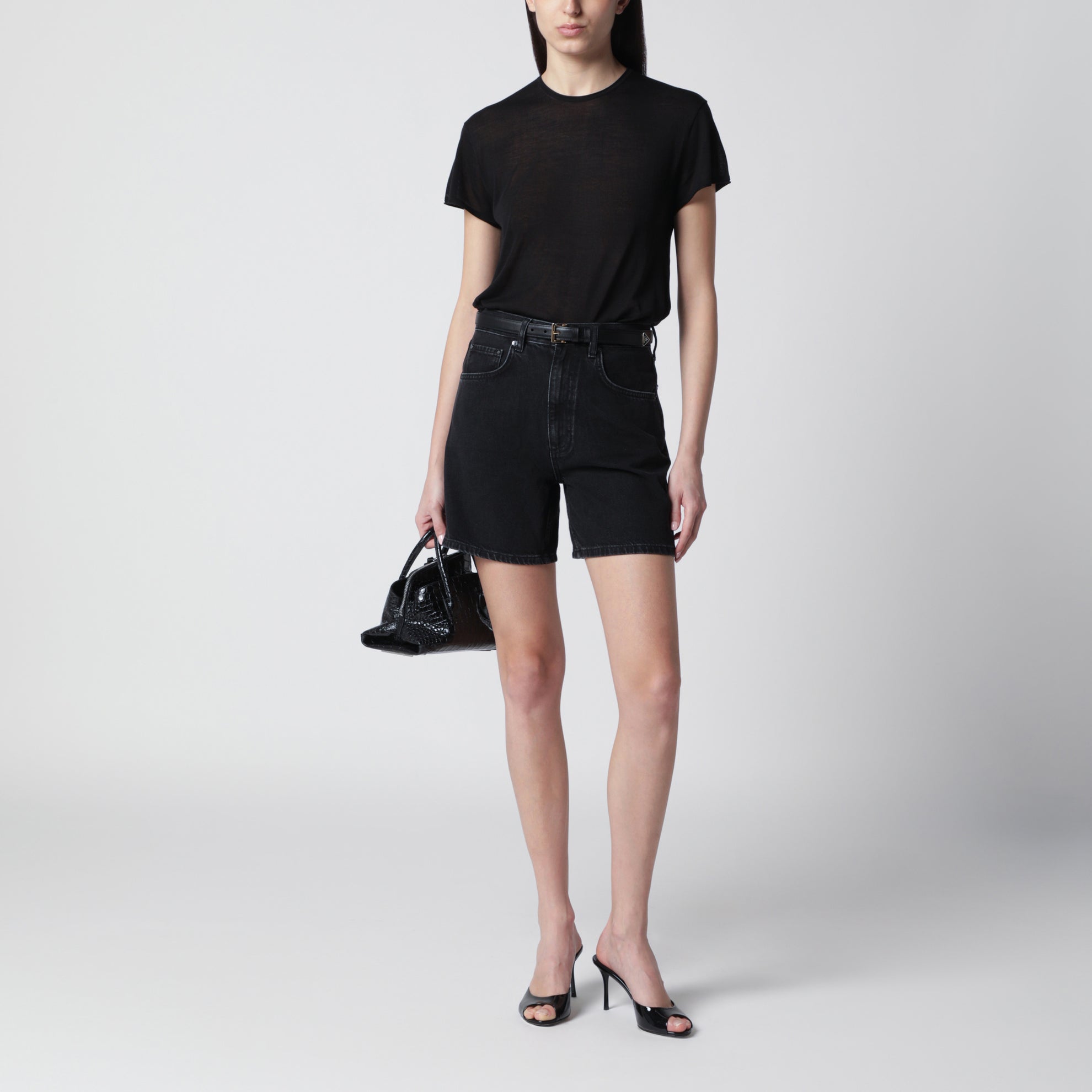 Shorts Delaney in denim Vintage black