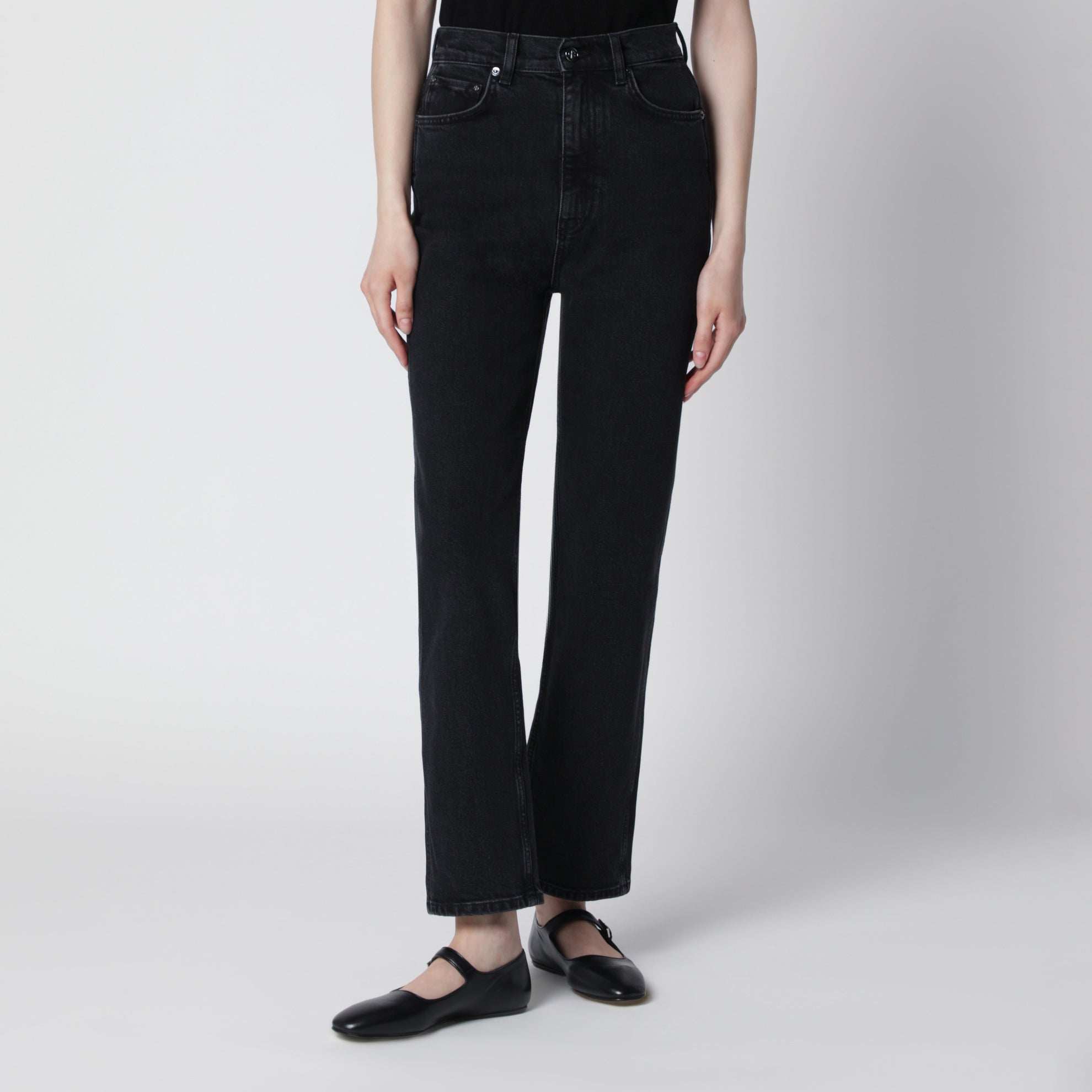 Jane high-rise slim jeans in vintage black denim