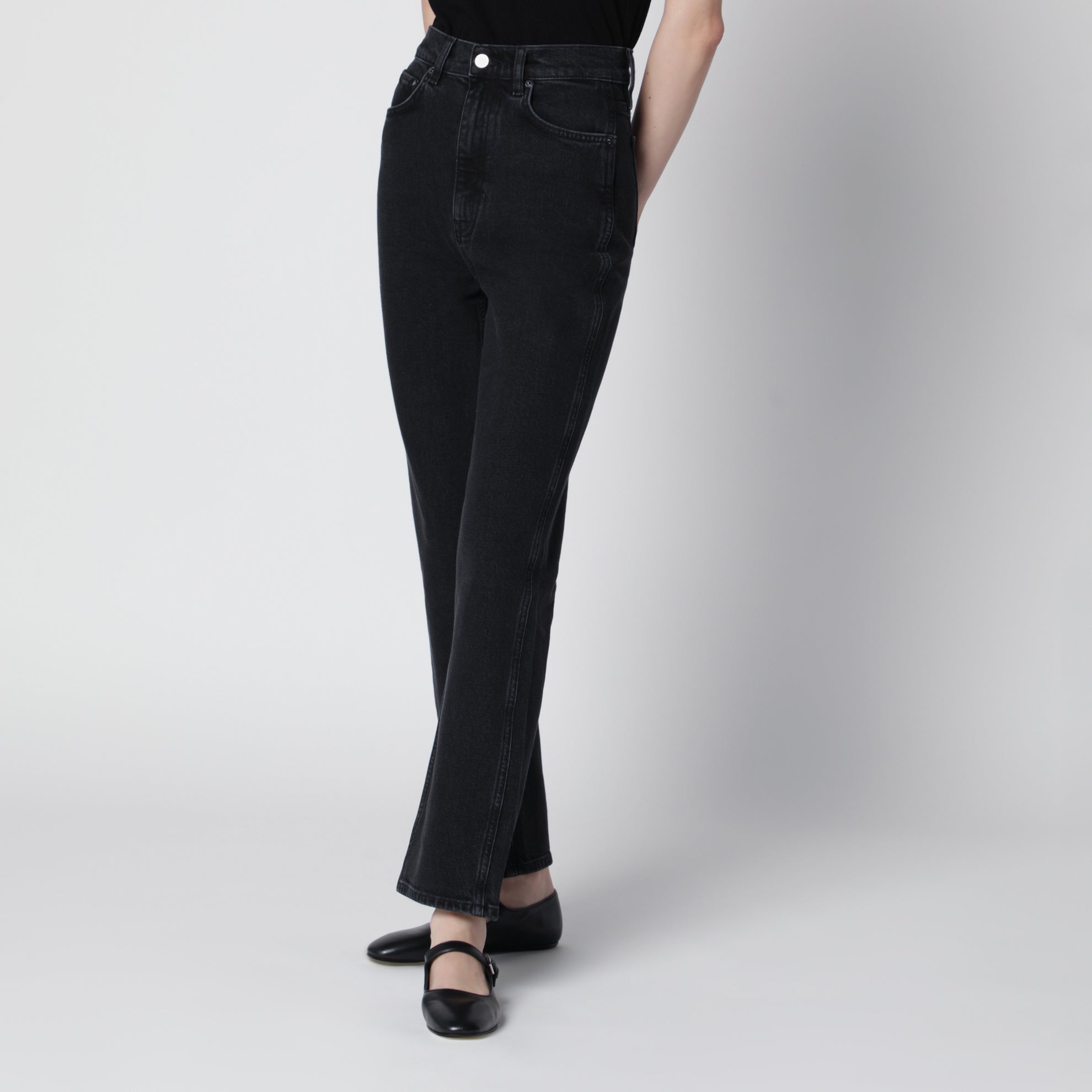 Jane high-rise slim jeans in vintage black denim