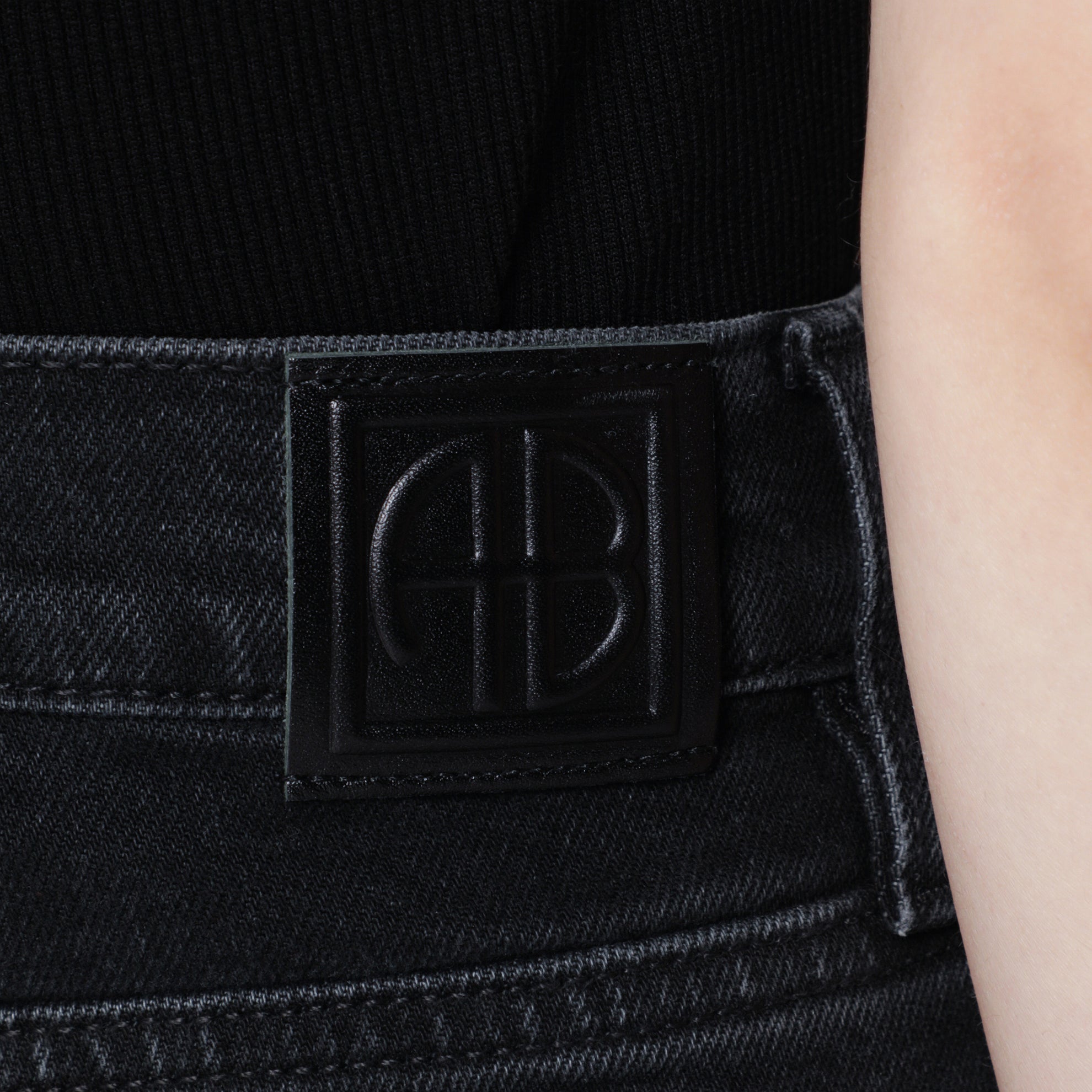 Jane high-rise slim jeans in vintage black denim
