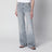 Jeans Hugh a vita alta in denim grigio chiaro