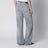 Jeans Hugh a vita alta in denim grigio chiaro