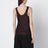 Top Lea marrone in seta