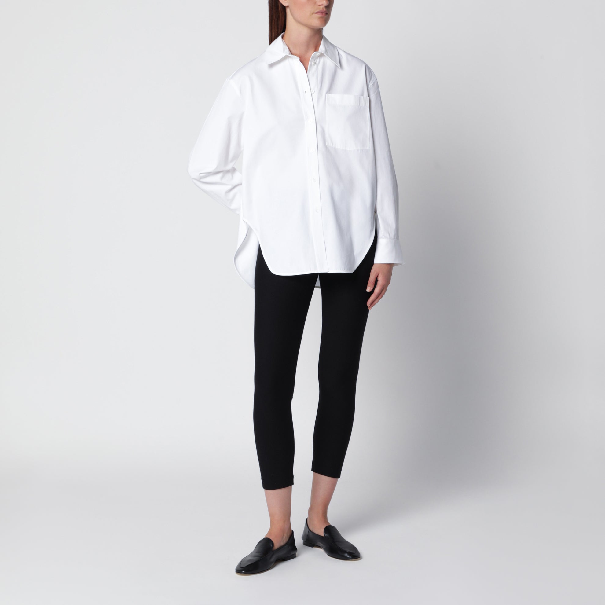 Chemise Scott en popeline de coton blanc