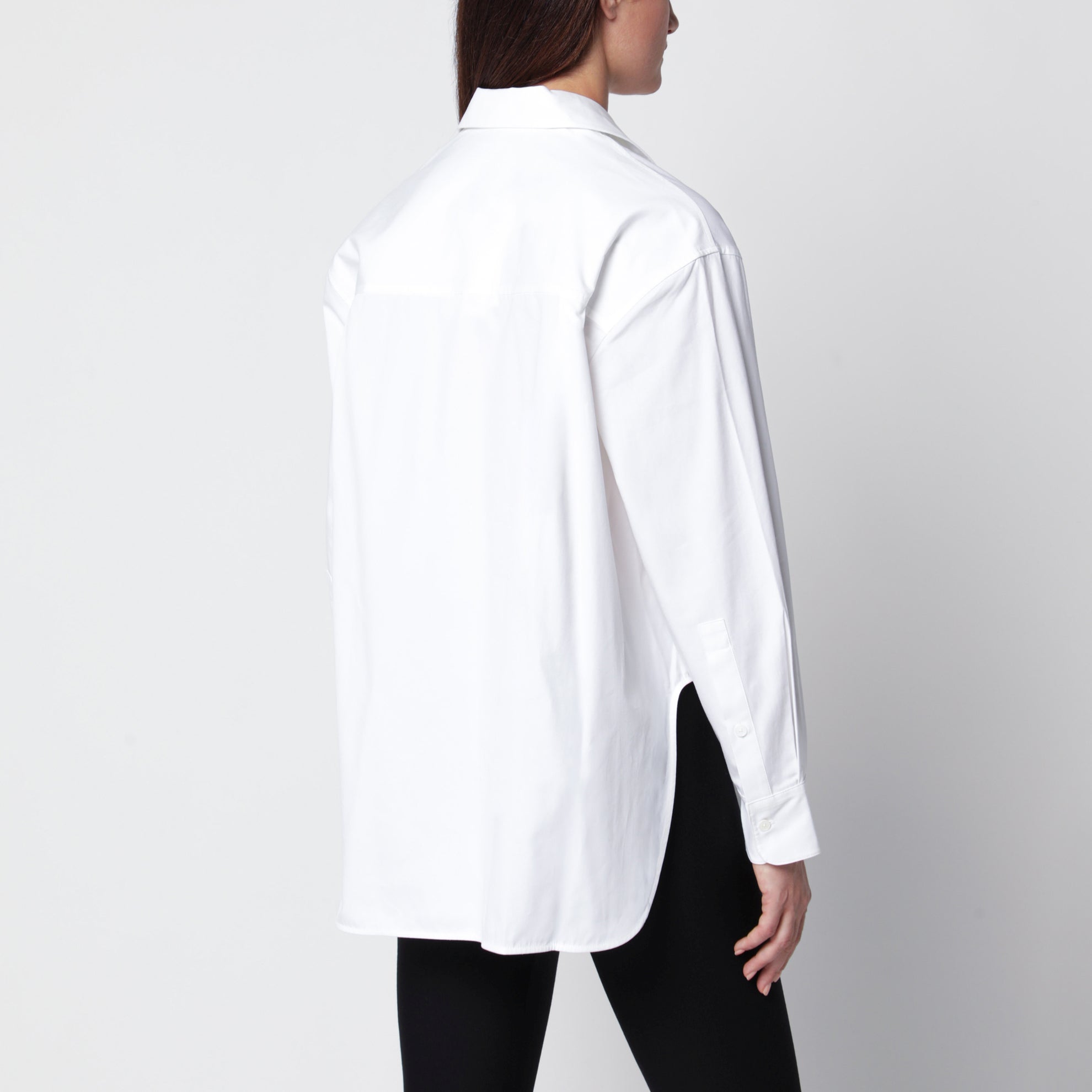 Chemise Scott en popeline de coton blanc
